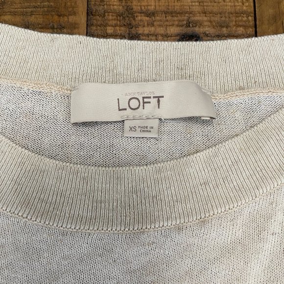 Loft Women's sheer sweater with crystal embellishment in size xs. - Picture 6 of 9